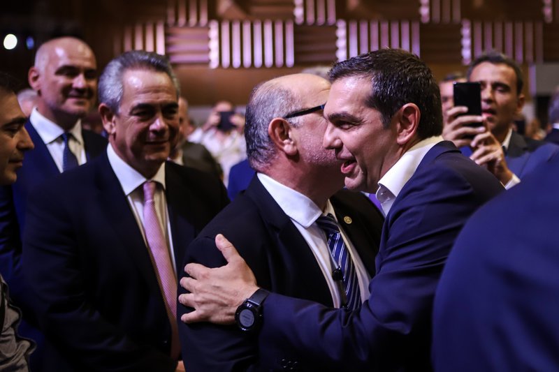 Αλέξης Τσίπρας, Κωνσταντίνος Μϊχαλος στο βάθος στη ΔΕΘ 2019