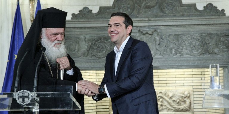 Ιερώνυμος-Τσίπρας στο Μέγαρο Μαξίμου/Φωτογραφία: George Vitsaras / SOOC