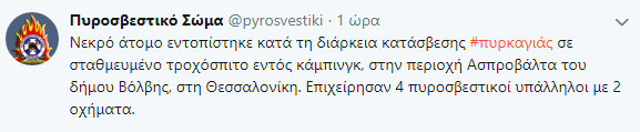 Η ενημέρωση του Πυροσβεστικού Σώματος μέσω twitter