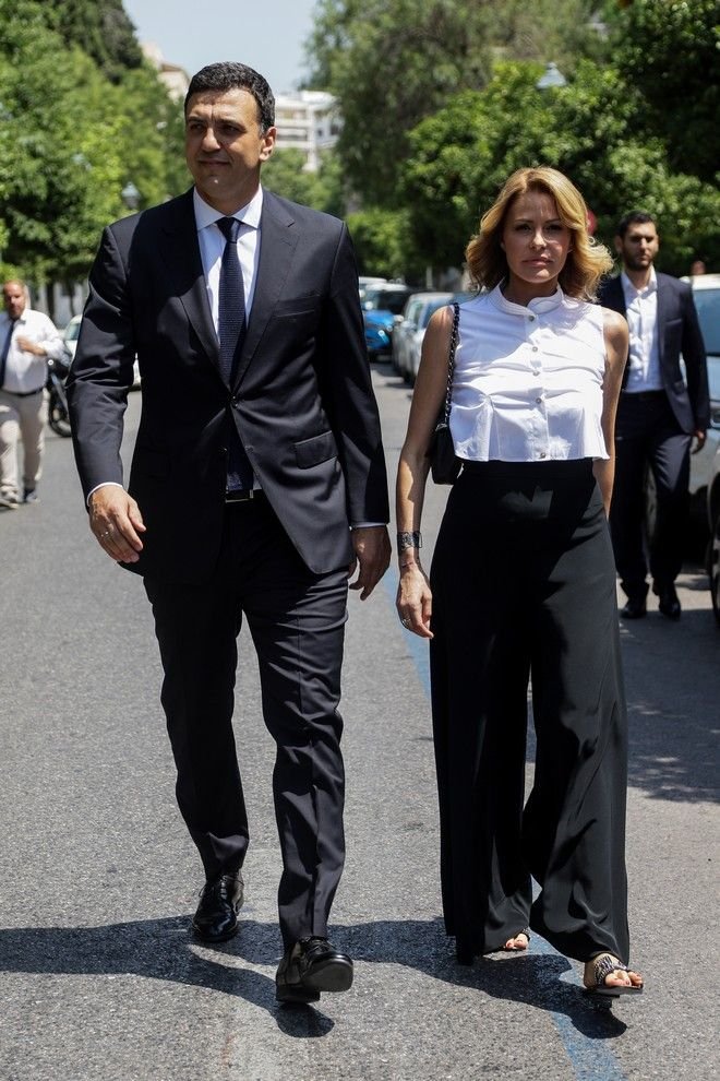 Ο νέος υπουργός Υγείας Βασίλης Κικίλιας και η Τζένη Μπαλατσινού