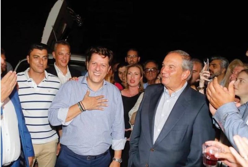Ο Μιλτιάδης Βαρβιτσιώτης μαζί με τον Κώστα Καραμανλή