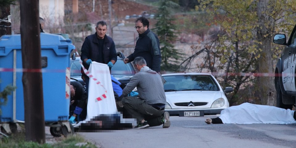 Δύο νεκροί και δύο τραυματίες στο μακελειό εταιρειών σεκιούριτι στις Θεσπιές -Φωτογραφία: Eurokinissi