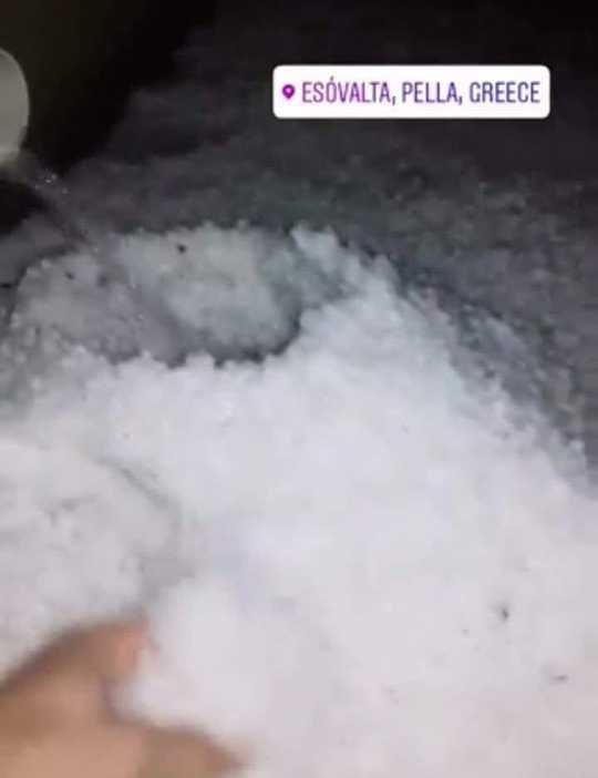 Χαλάζι στην Εσωβάλτα