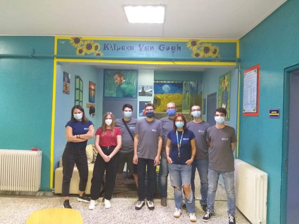 Η ομάδα των μαθητών και των καθηγητών από την Ξάνθη 