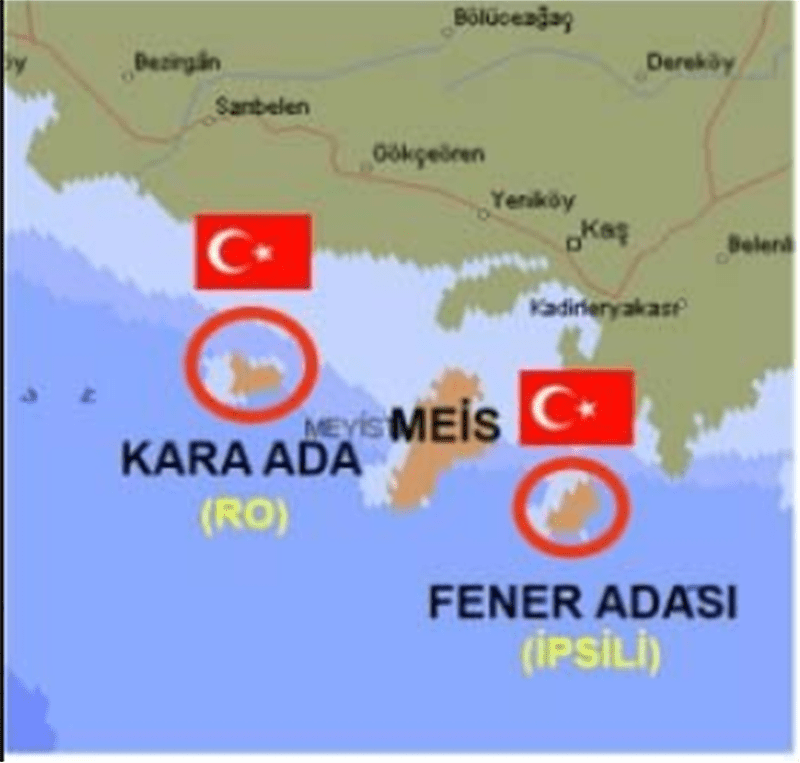 χάρτης με τις νησίδες