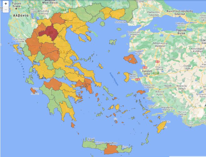 Ο χάρτης υγειονομικής ασφάλειας και Προστασίας από τον κορωνοϊό όπως διαμορφώνεται ως σήμερα