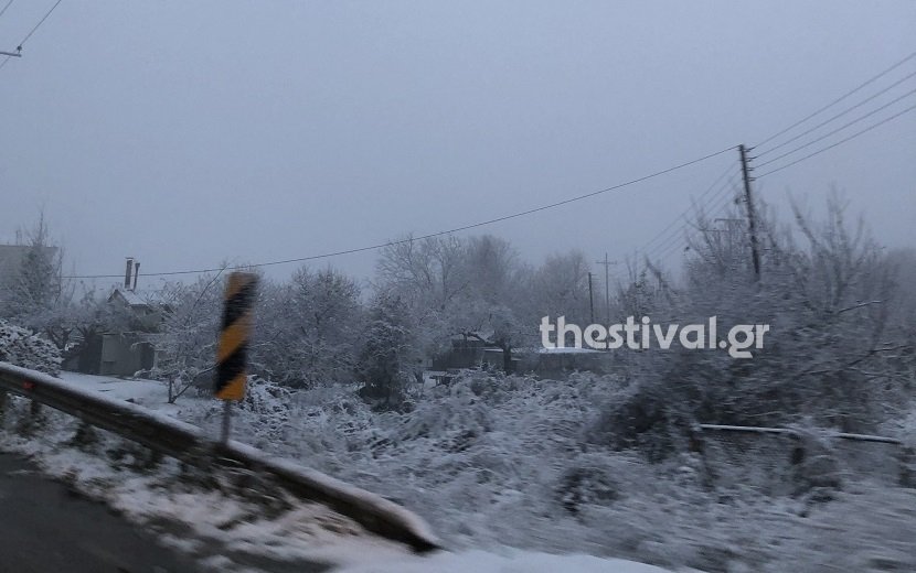 Το στρωσε στο Χορτιάτη, χωρίς προβλήματα η κυκλοφορία