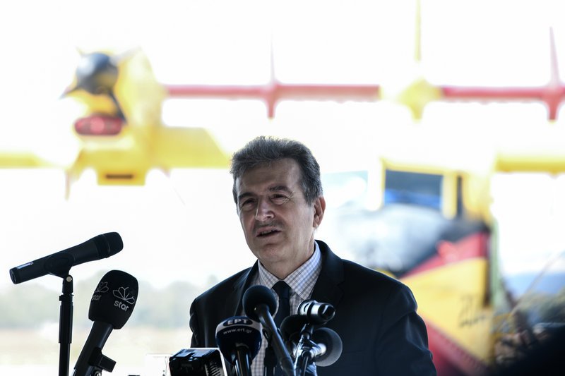 Ο υπουργός Προστασίας του Πολίτη Μιχάλης Χρυσοχΐδης μιλά στην εκδήλωση για το RescEU