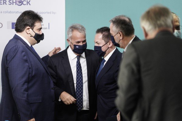 Από αριστερά: Θ. Λιβάνιος, Μ. Βορίδης, Στ. Πέτσας, Στ. Καλαφάτης -Φωτογραφία: Nick Paleologos/Sooc