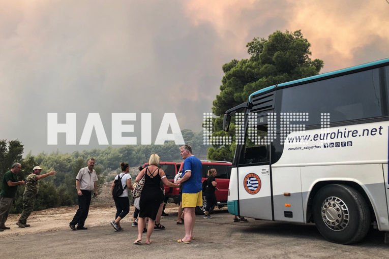 Η στιγμή της εκκένωσης ξενοδοχείου στο Κερί στη Ζάκυνθο