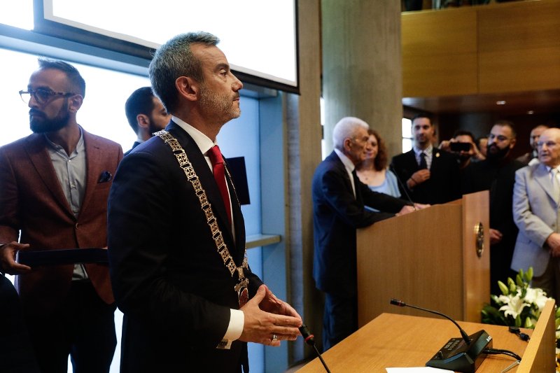 Ο Κωνσταντίνος Ζέρβας μετά από την ορκωμοσία του / Φωτογραφία: SOOC