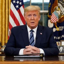 O Ντόναλντ Τραμπ σε διάγγελμα