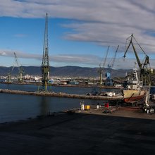 πανοραμική άποψη από τα Ναυπηγεία Σκαραμαγκά