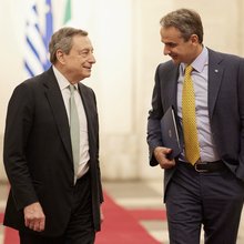 Κυριάκος Μητσοτάκης και Μάριο Ντράγκι στη Ρώμη