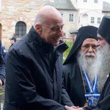 Ο υπουργός Εξωτερικών, Νίκος Δένδιας, στο Άγιο Όρος