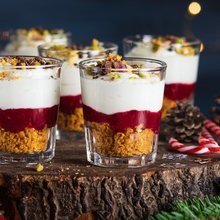 Χριστουγεννιάτικα «σφηνάκια» cheescake