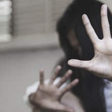 Female victim of domestic violence