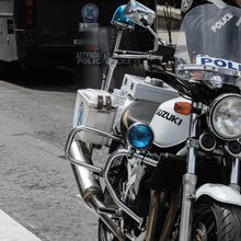 Μηχανή της Τροχαίας στον δρόμο