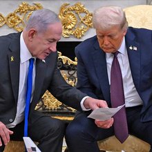 Ντόναλντ Τραμπ και Μπένιαμιν Νετανιάχου στο Οβάλ Γραφείο