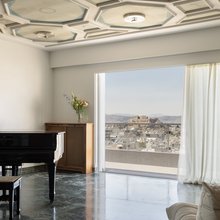 διαμέρισμα σαλόνι πιάνο θέα Ακρόπολη