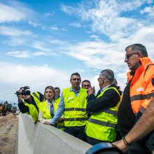 Αυτοψία του υπουργού Υποδομών και Μεταφορών Χρίστου Δήμα στα τελευταία 10 χιλιόμετρα του αυτοκινητόδρομου Πατρών-Πύργου
