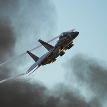 Αεροσκάφος F-15 της αεροπορίας του Ισραήλ σε πτήση επίδειξης