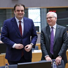 Ο Κυριάκος Πιερρακάκης συνέδριο της ECOFIN