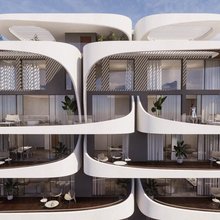 πρόσοψη πολυκατοικίας seventies style Γλυφάδα