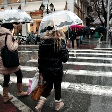 Heavy rain in Athens