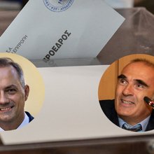 Ο Δ. Αναστασόπουλος και ο Α. Κουτσολάμπρος τον β γύρων των εκλογών του ΔΣΑ