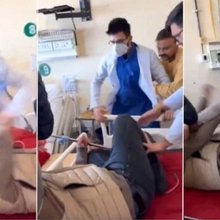 Στιγμιότυπο από τον ξυλοδαρμού του ασθενούς από γιατρό σε δημόσιο νοσοκομείο στην Ινδία 