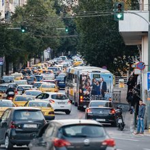 Κίνηση οχημάτων στην Αθήνα 