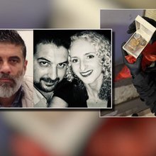 Αριστερά ο Μύρων Χιλετζάκης, δεξιά ο Γιώργος Λαμπράκης και η Χρυσάνθη Κουτάντου 