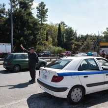 Περιπολικό στη Λεωφόρο Αθηνών