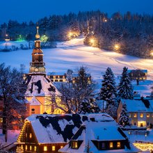 Το χιονισμένο όμορφο χωριό Seiffen στη Γερμανία