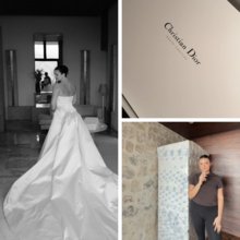 Κάνοντας unboxing σε Dior νυφικό