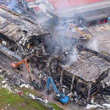 Το εργοστάσιο της Βιολάντα στα Τρίκαλα όπου σημειώθηκε η φονική έκρηξη