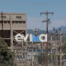 Εικόνα από το παλιό εργοστάσιο της ΔΕΗ στον Κάραβο Αλιβερίου που σημειώθηκε η έκρηξη