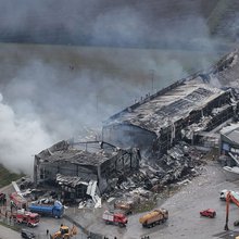 Το εργοστάσιο της Βιολάντα στα Τρίκαλα που καταστράφηκε