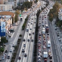 Κίνηση οχημάτων στον Κηφισό