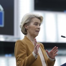 Η πρόεδρος της Κομισιόν Ούρσουλα Φον ντερ Λάιεν, σε ομιλία της στο Ευρωκοινοβούλιο
