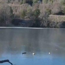 Πάγωσε η τεχνητή λίμνη στην Ανω Βροντού Σερρών