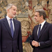 Ο Κυριάκος Μητσοτάκης με τον Ισπανό βασιλιά Φελίπε 