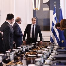 Ο Κυριάκος Μητσοτάκης στο υπουργικό συμβούλιο