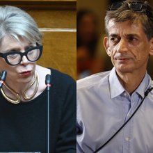 Η βουλευτής Επικρατείας του ΣΥΡΙΖΑ Έλενα Ακρίτα και ο πρώην συνεργάτης του Αλέξη Τσίπρα Νίκος Καρανίκας