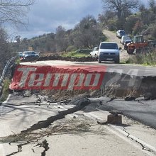 Καθίζηση 3 μέτρων στην Εθνική Οδό Πατρών-Τριπόλεως