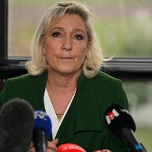 Η ηγέτις της ακροδεξιάς Εθνικής Συσπείρωσης στη Γαλλία, Μαρίν Λεπέν