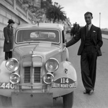 Ο Maurice Gatsonides κατά τη διάρκεια του Ράλι του Μόντε Κάρλο στις 30 Ιανουαρίου 1937 στο Circuit de Monaco