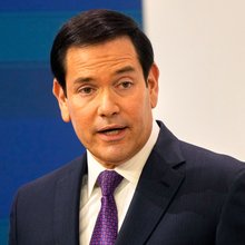 Ο υπουργός Εξωτερικών των ΗΠΑ, Μάρκο Ρούμπιο στην ομιλία του στη Διάσκεψη Ασφαλείας του Μονάχου