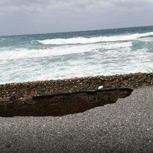 Καθίζηση σε δρόμο στην Τήνο